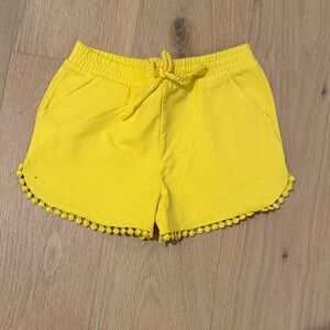NWOT Mayoral Bright Yellow Girls Shorts with Lace Trim size 8